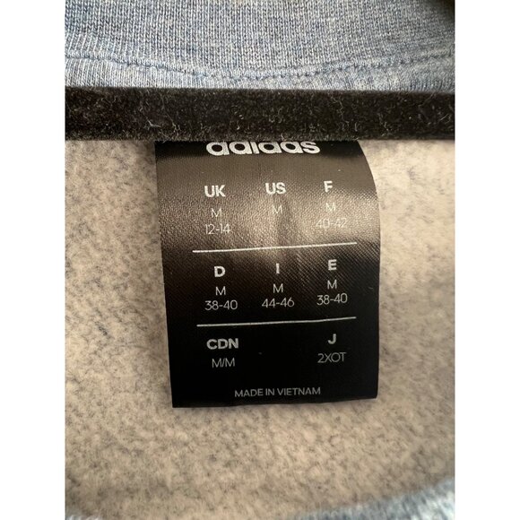 Adidas Light Blue Striped Sleeve Sweatshirt - Size Medium - Picture 6 of 6